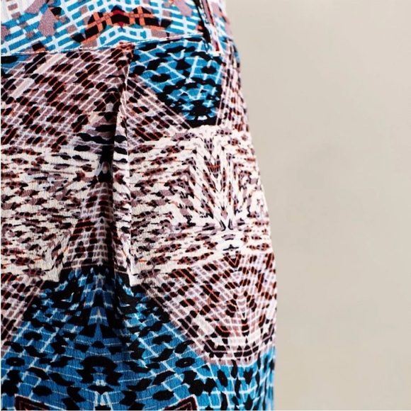 Anthropologie Elevenses Mosaic Print Cropped Trousers Size 8 - Picture 3 of 11